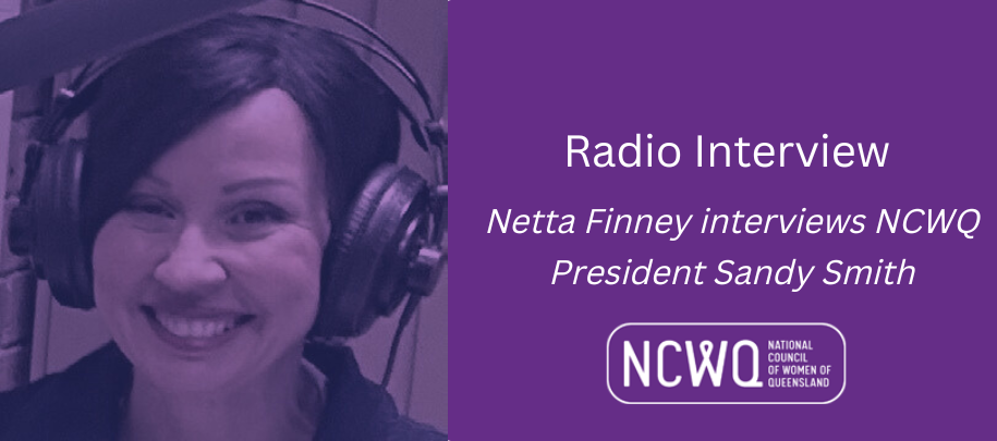 Journalist Netta Finney interviews NCWQ President Sandy Smith