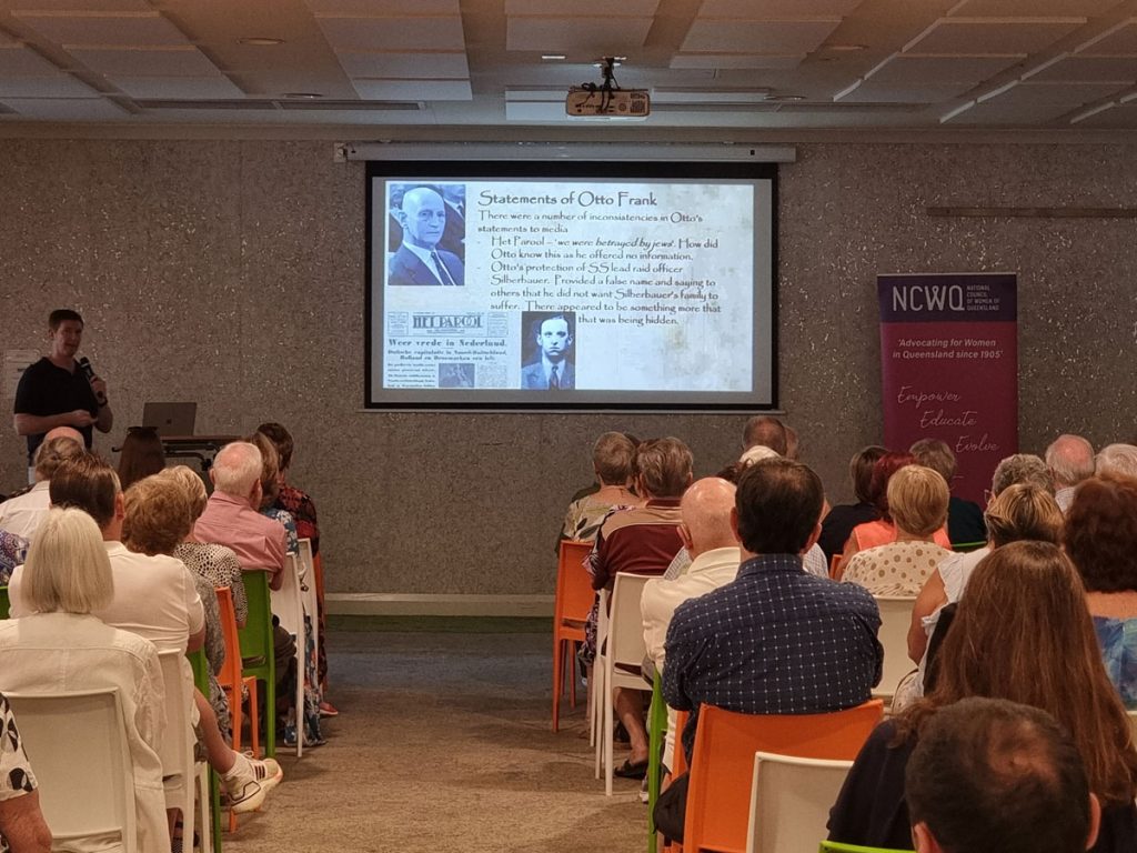 Brendan Rook presenting The Betrayal of Anne Frank – A Discussion on the Cold Case Investigation