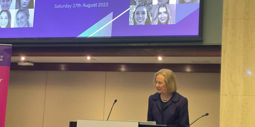 of Her Excellency the Honourable Dr Jeannette Young AC PSM, Governor of Queensland and Patron of NCWQ making speech at Bursary presentation